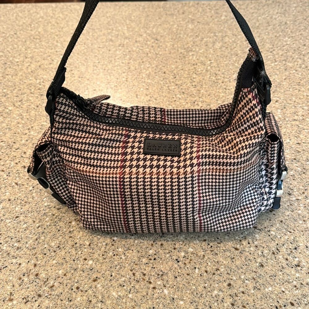 LAUREN RALPH LAUREN Nylon Houndstooth Shoulder Bag - Picture 3 of 15